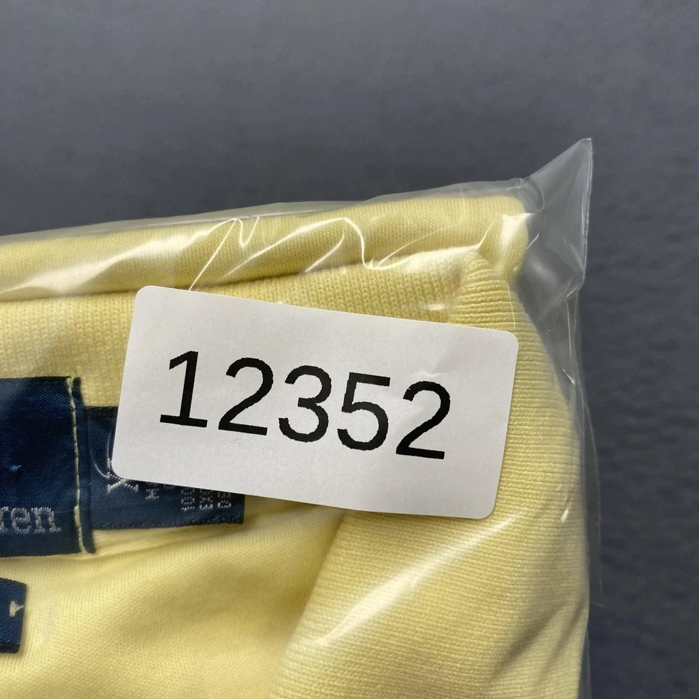 Polo‎ Ralph Lauren Polo Shirt Mens XL Yellow Pima Interlock Cotton Short Sleeve